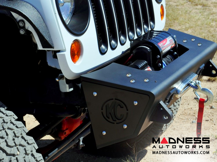 Jeep Wrangler JK Stealth Fighter Front Bumper Center w/ Tow Hooks by